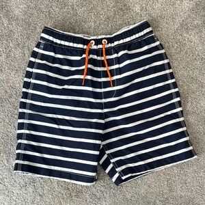 GAP Kids Blue and White swim trunks with Nautical Stripes Boys Sx XXL (14-16)